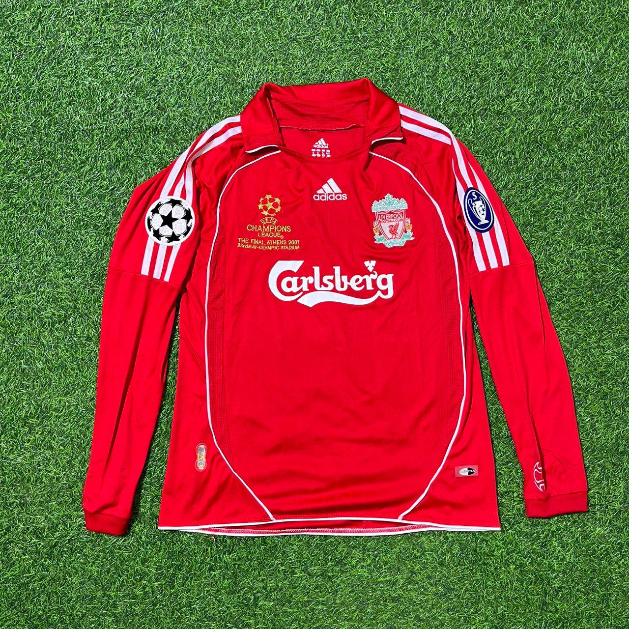 Dirk Kuyt 18 – Liverpool 2007 Champions League Final Retro Kit Jersey Trikot Maillot Soccer Shirt