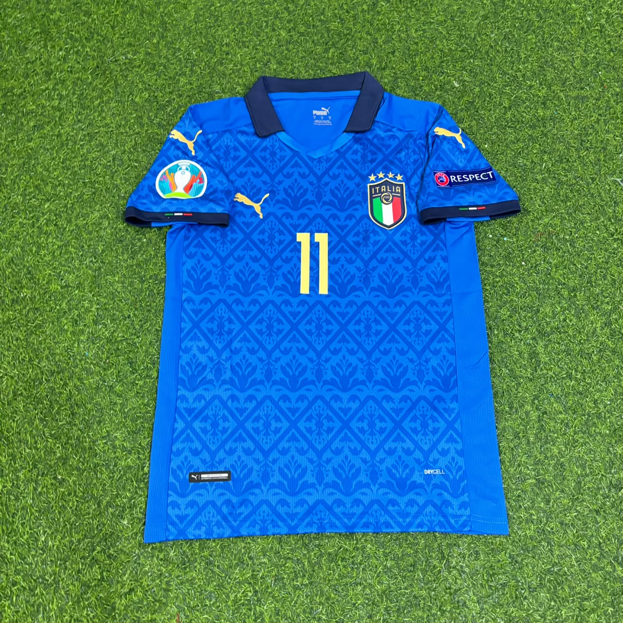 Domenico Berardi #11 Italy EURO 2020 Final Retro Soccer Jersey – | Trikot | Maillot Soccer Shirt