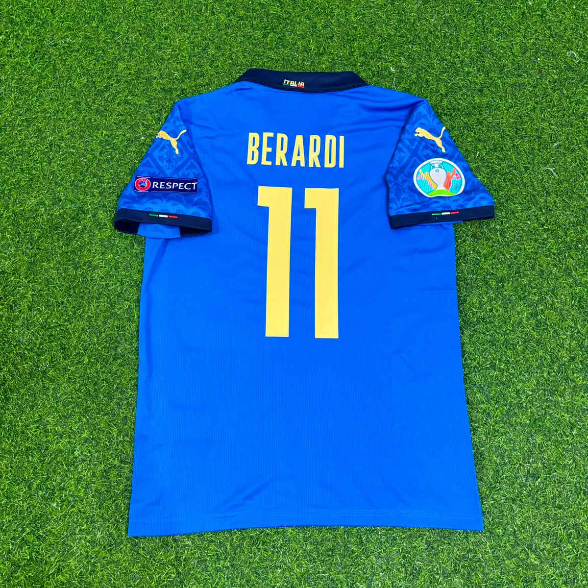 Domenico Berardi #11 Italy EURO 2020 Final Retro Soccer Jersey – | Trikot | Maillot Soccer Shirt