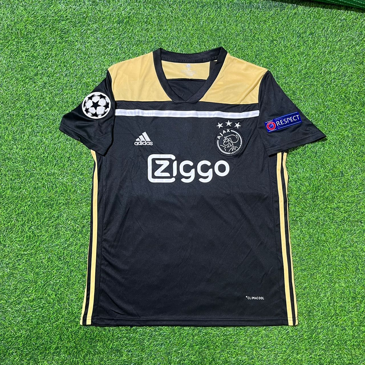 Frenkie De Jong Ajax 2018–2019 Champions League Black Retro Football Jersey Kit