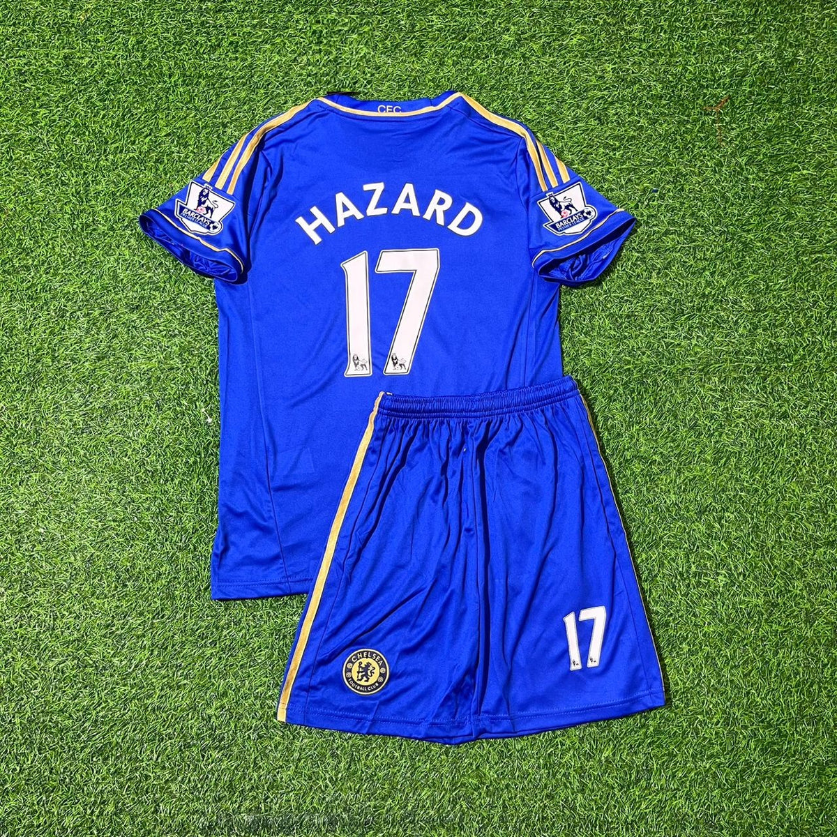 Eden Hazard Chelsea 2012/2013 Kids Home Blue Retro Football Jersey Kit