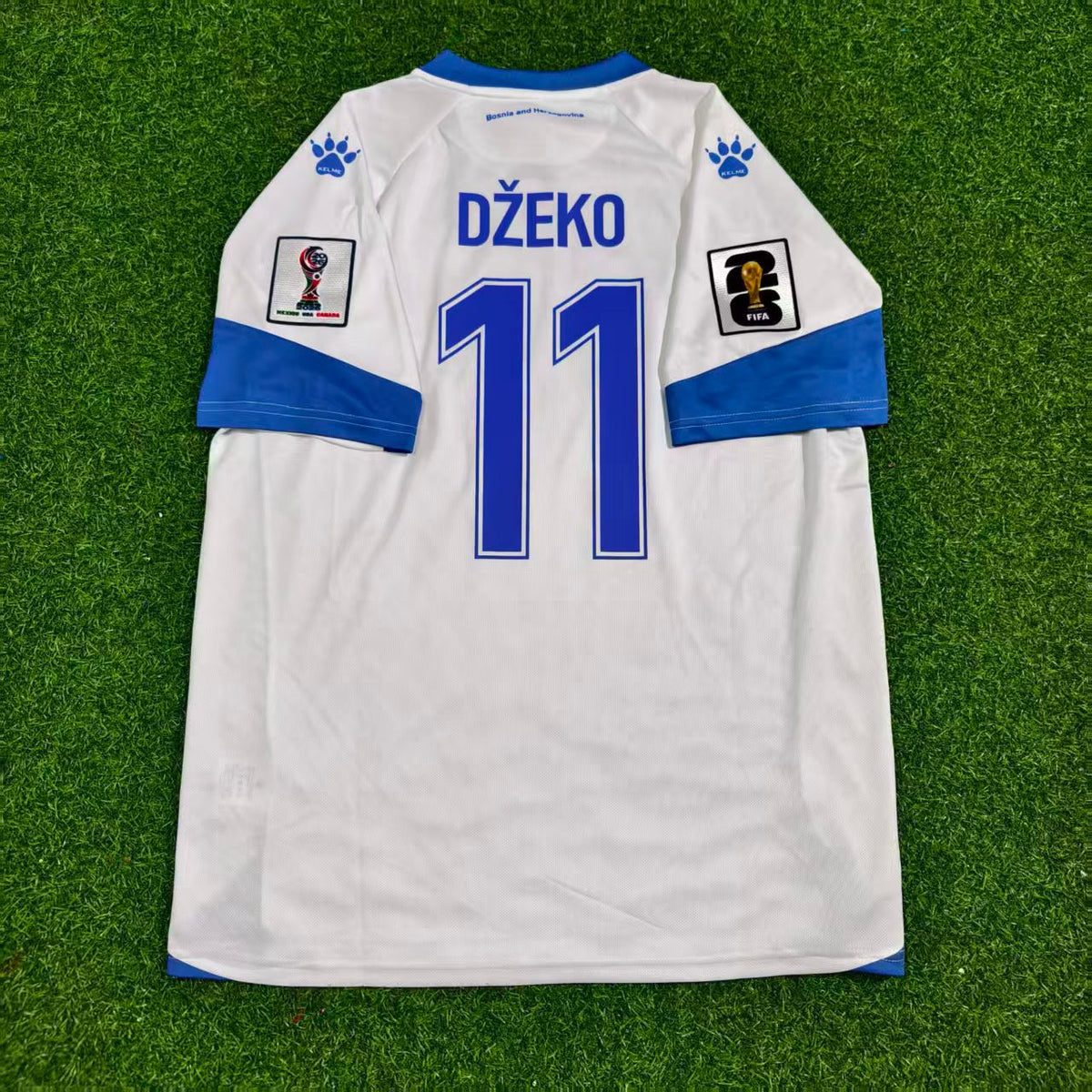 Edin Dzeko Bosnia and Herzegovina 2026 World Cup Away White Football Jersey