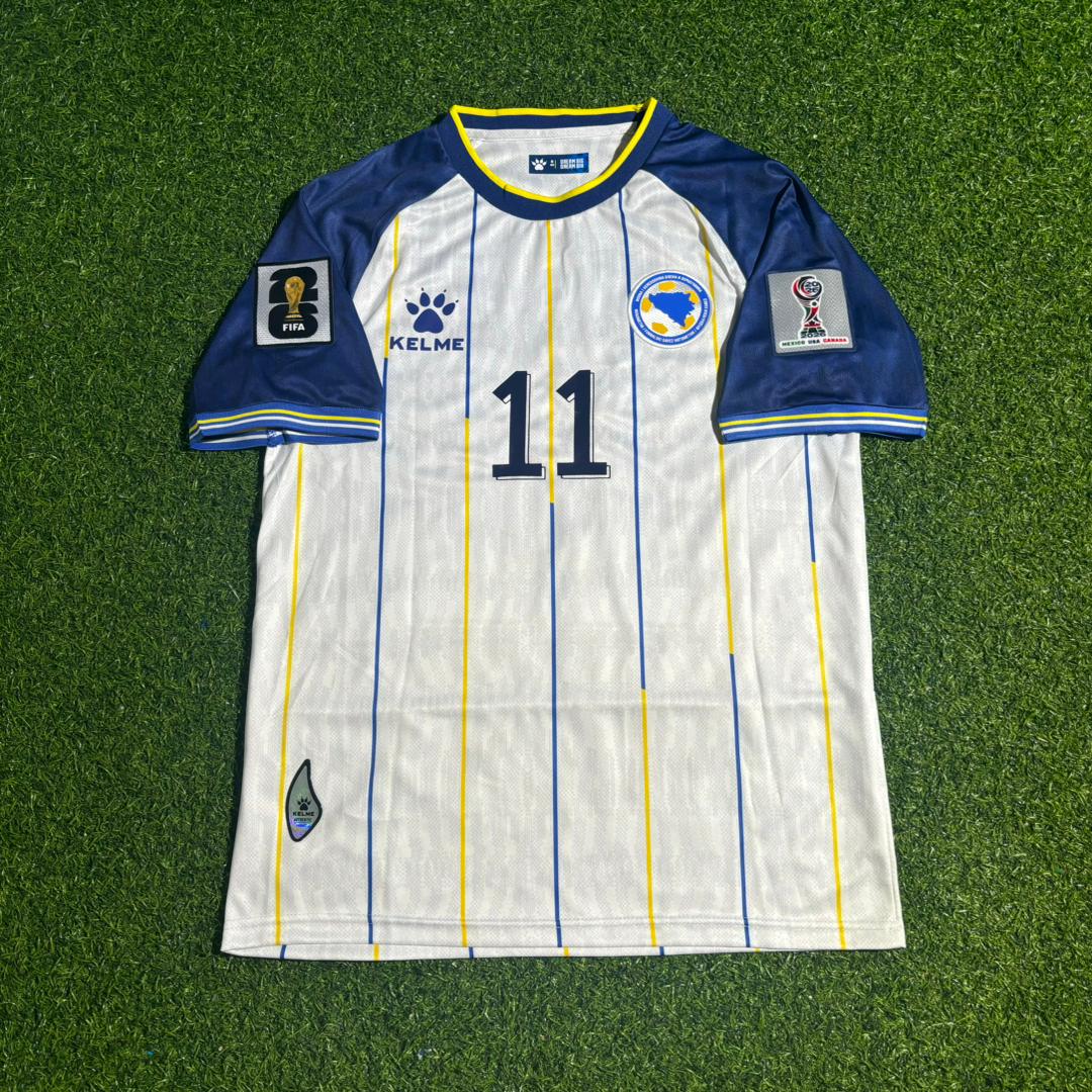 Edin Džeko Bosnia and Herzegovina 2026 World Cup White Football Jersey