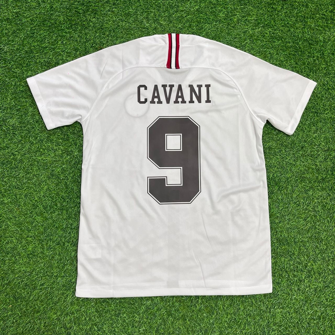 Edinson Cavani 2018–2019 Weißes Retro-Fußballtrikot
