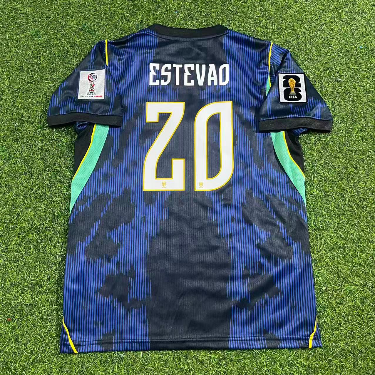 Estêvão Willian 20# Brazil 2026 World Cup Blue Away Jersey Trikot