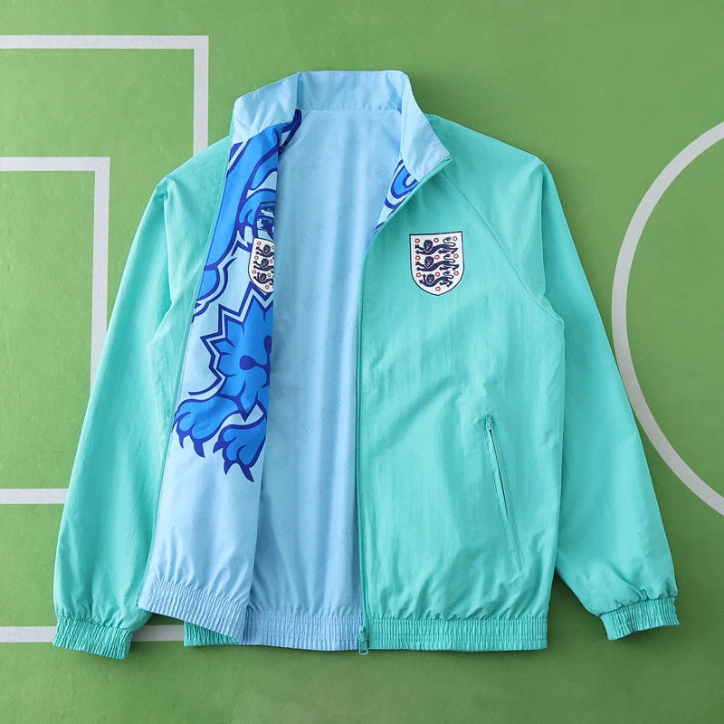 England 1992 Retro Both Sides Football Windbreaker Windjacke