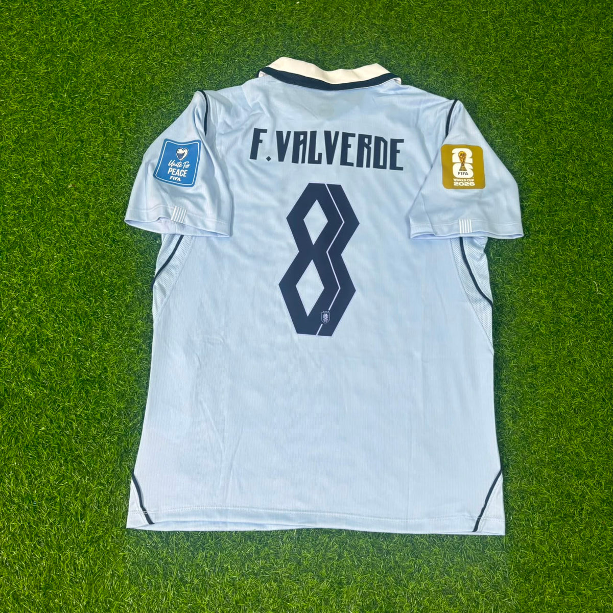 Federico Valverde #8 Uruguay 2026 World Cup Home Sky Blue Jersey