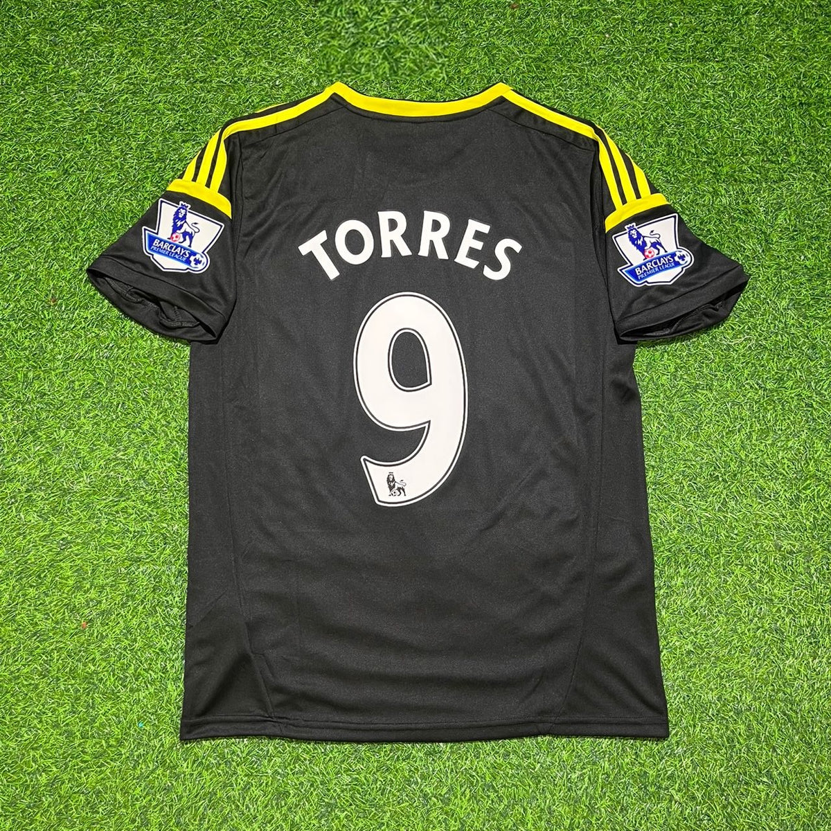 Fernando Torres Chelsea 2012/2013 Black Yellow Retro Football Jersey