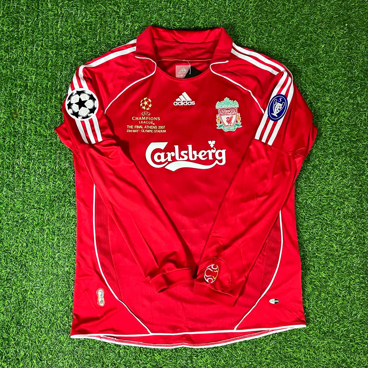 Fernando Torres 9 – Liverpool 2007 Athens Champions League Final Retro Kit Jersey Trikot Maillot Soccer Shirt