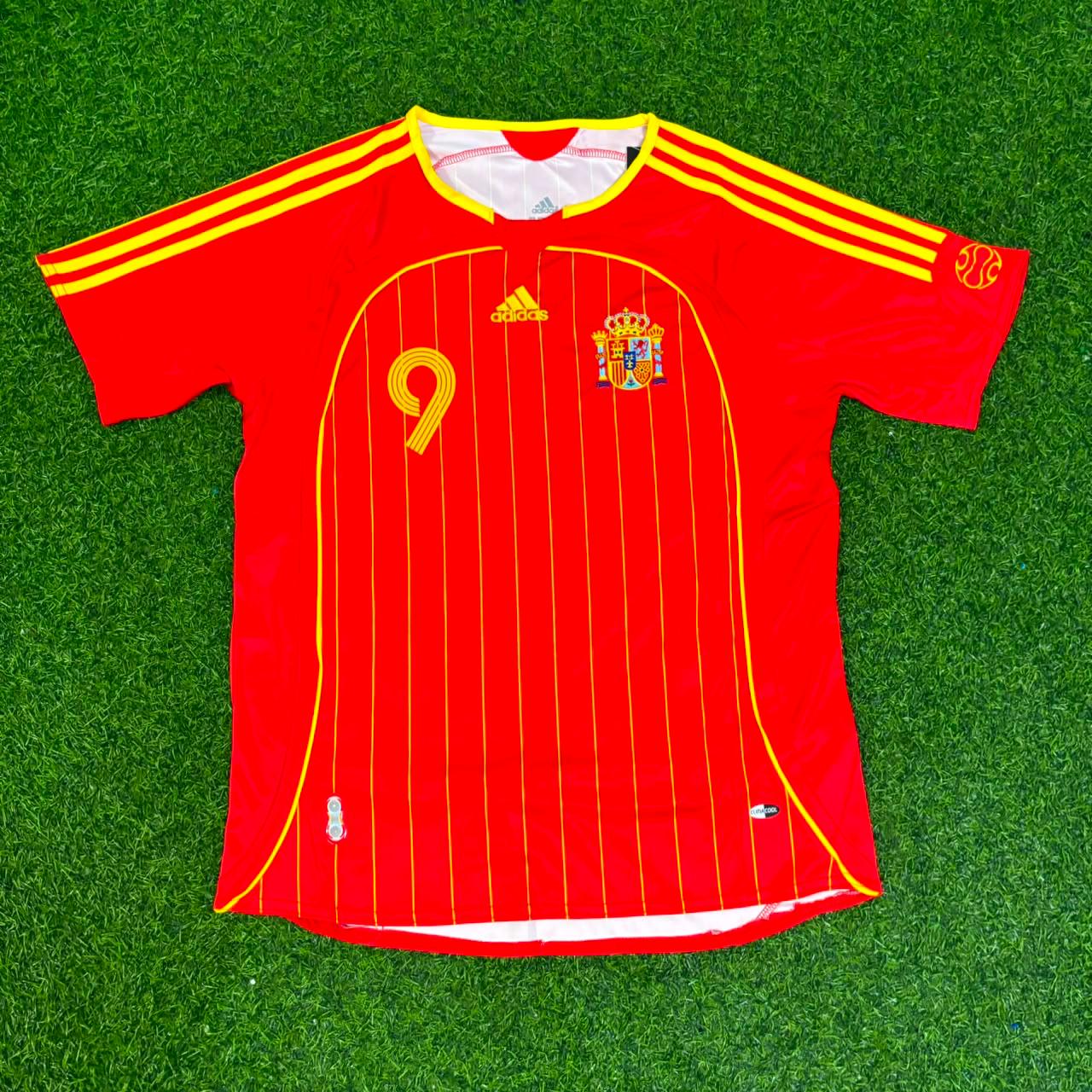 Fernando Torres Spain 2006 World Cup Blue Home Retro Jersey