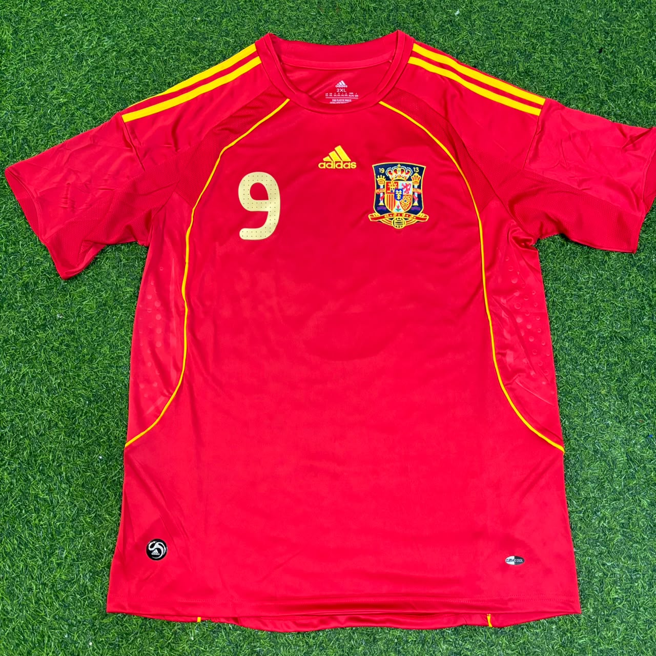 Fernando Torres #9 Spain EURO 2008 Red Retro Football Jersey