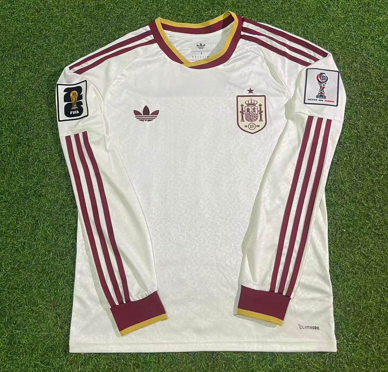 Ferrán Torres #7 Spain 2026 World Cup Away Long Sleeve Jersey Trikot Maillot