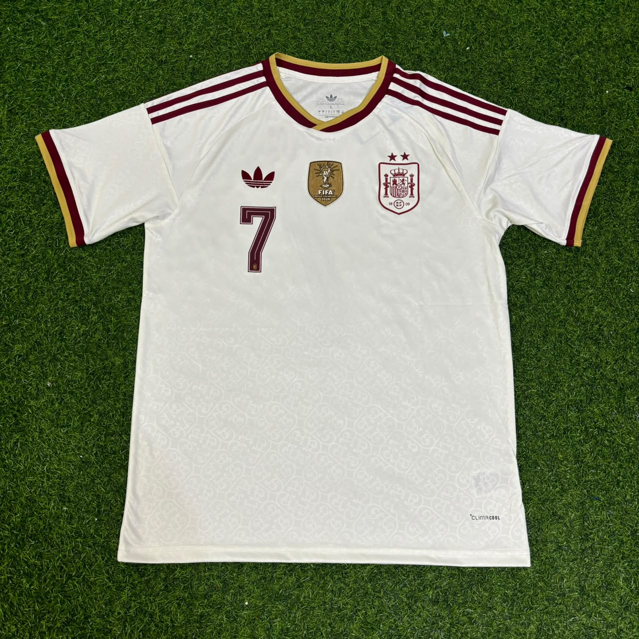 Ferrán Torres #7 Spain Two Star 2026 World Cup Champions Away Jersey Trikot Maillot