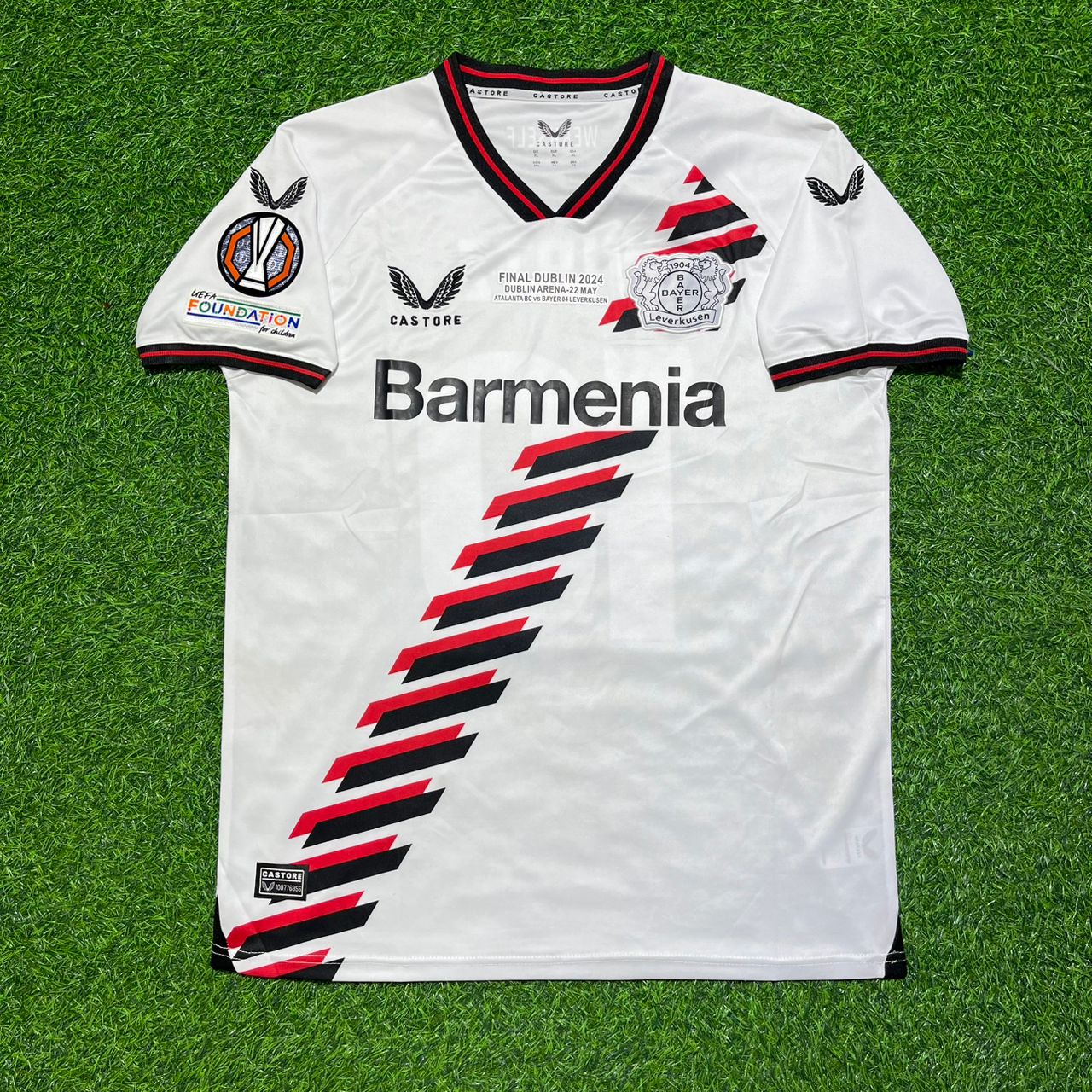 Granit Xhaka Bayer 04 Leverkusen 2024 Europa League Final Home Retro Football Jersey