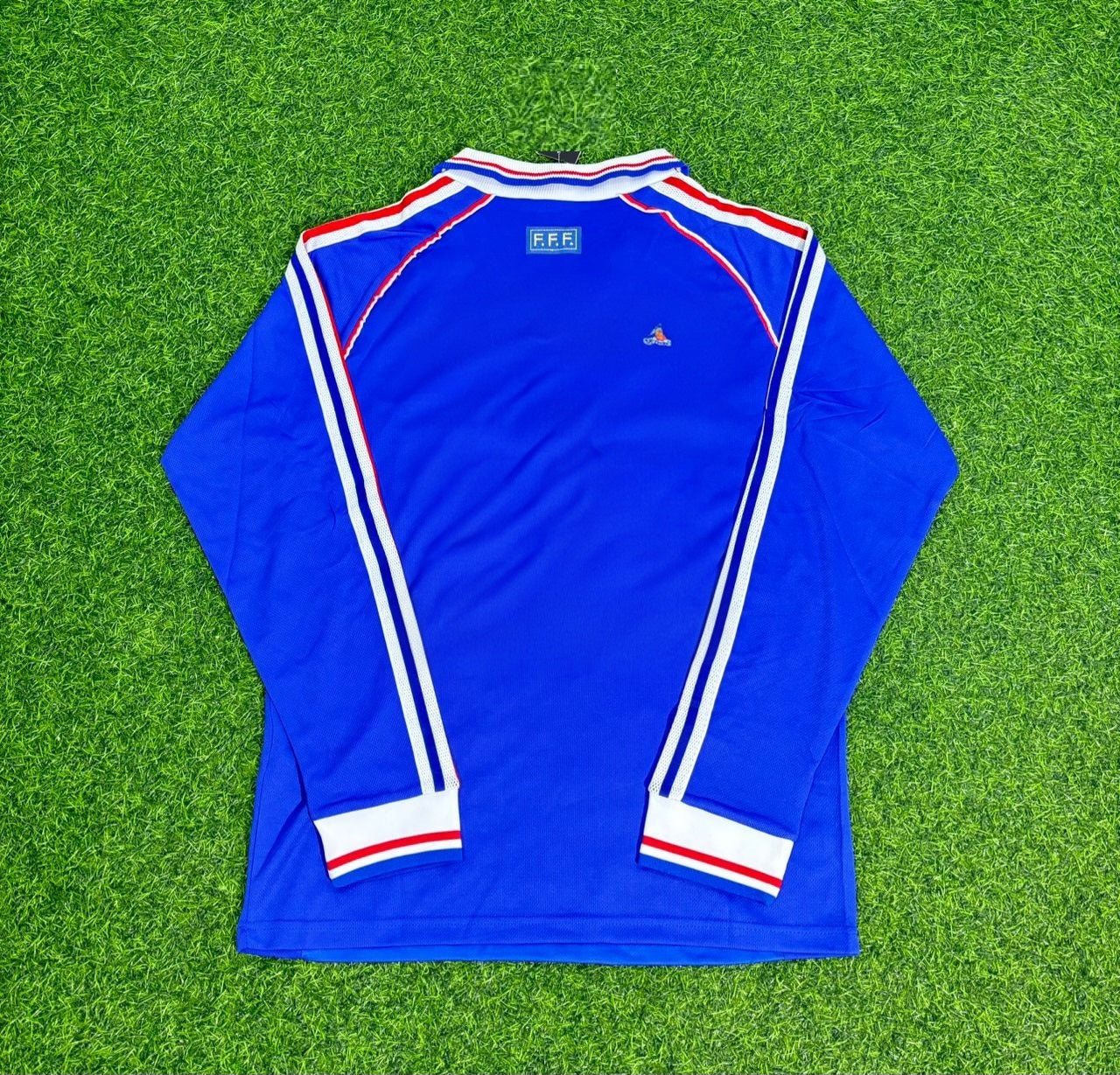 France 1998 World Cup Retro Long Sleeve Football Jersey Maillot Trikot Soccer Shirt