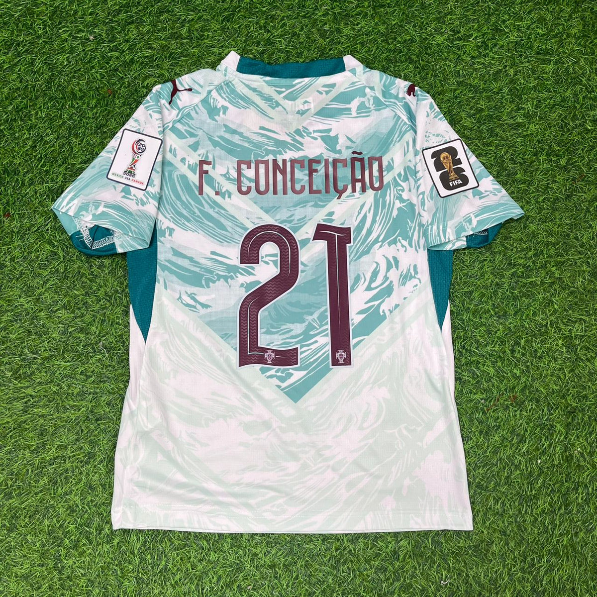 Francisco Conceicao Portugal 2026 World Cup White Away Football Jersey