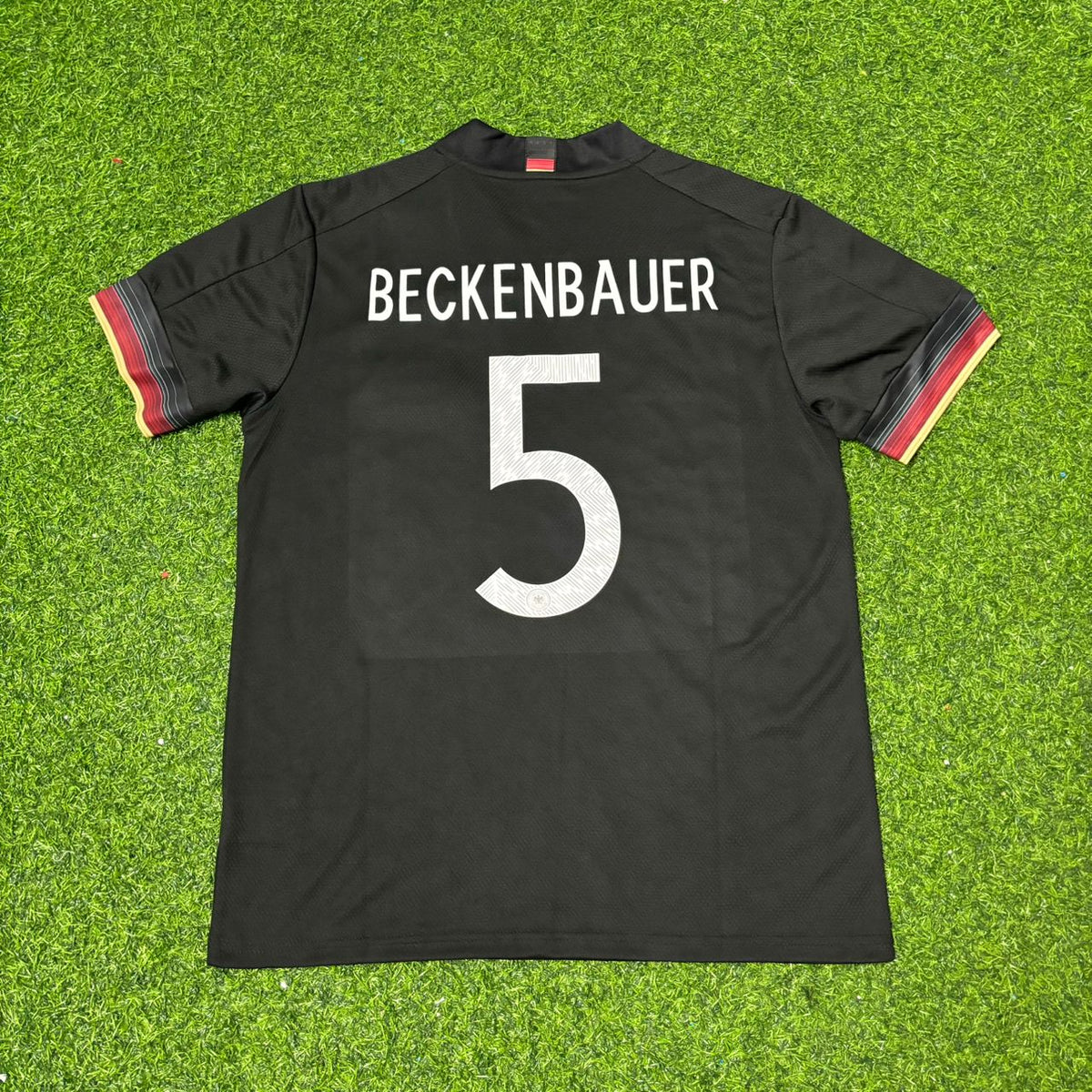 Franz Beckenbauer Germany Black Retro Football Jersey