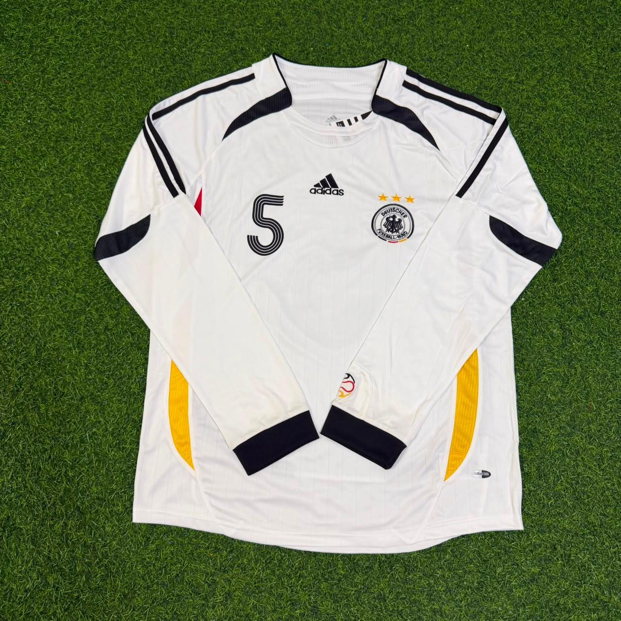 Franz Beckenbauer Germany World Cup Long Sleeve White Retro Football Jersey