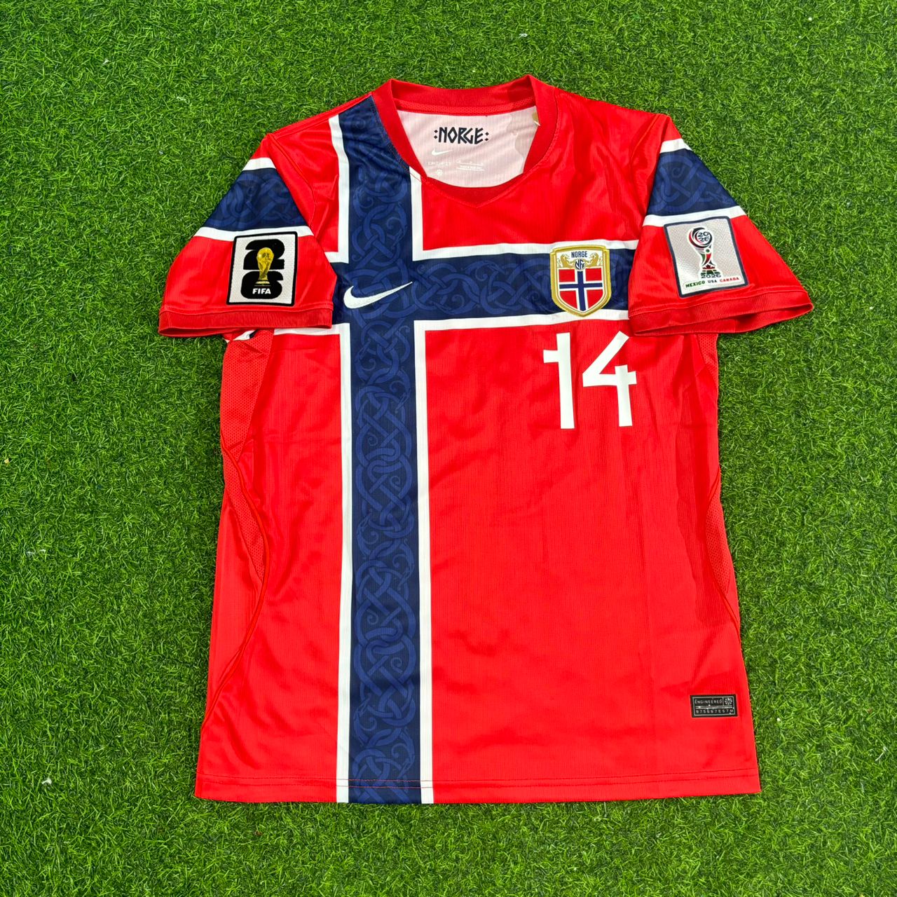 Fredrik Aursnes Norway 2026 World Cup Home Football Jersey