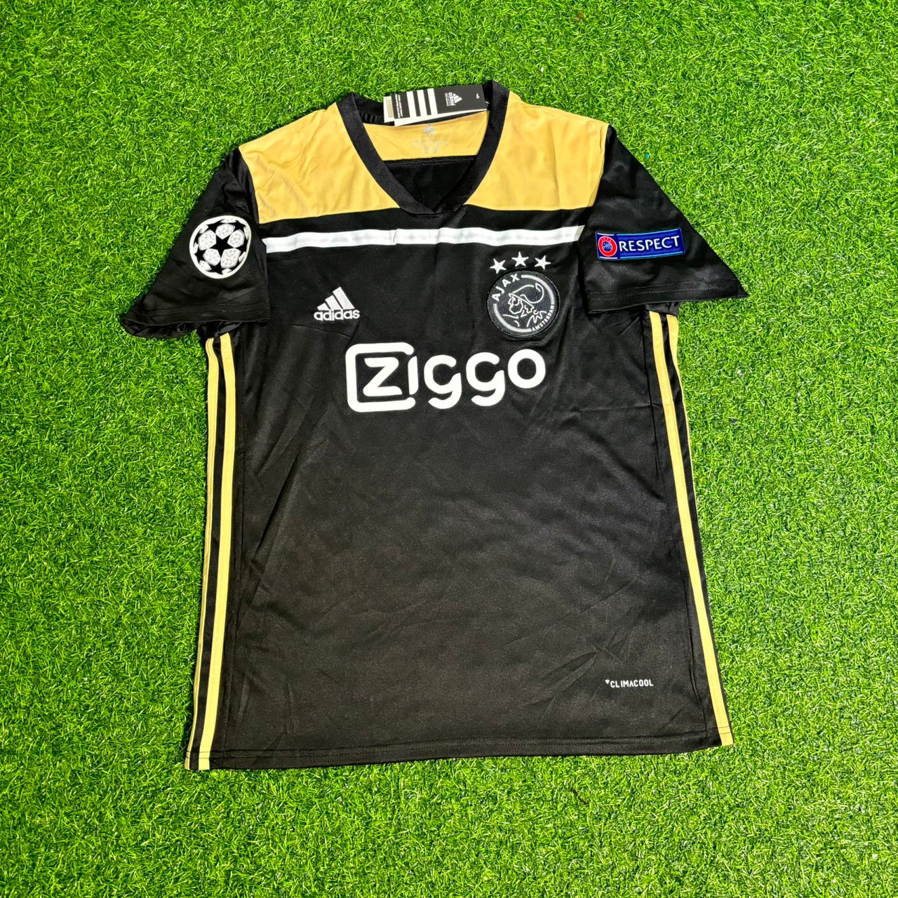 Frenkie De Jong Ajax 2018–2019 Champions League Black Retro Football Jersey Kit