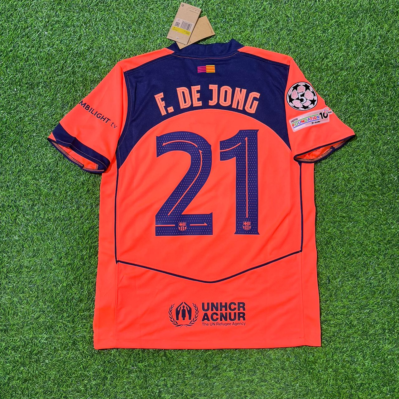 Frenkie de Jong Barcelona Orange New Season 2026 Football Jersey