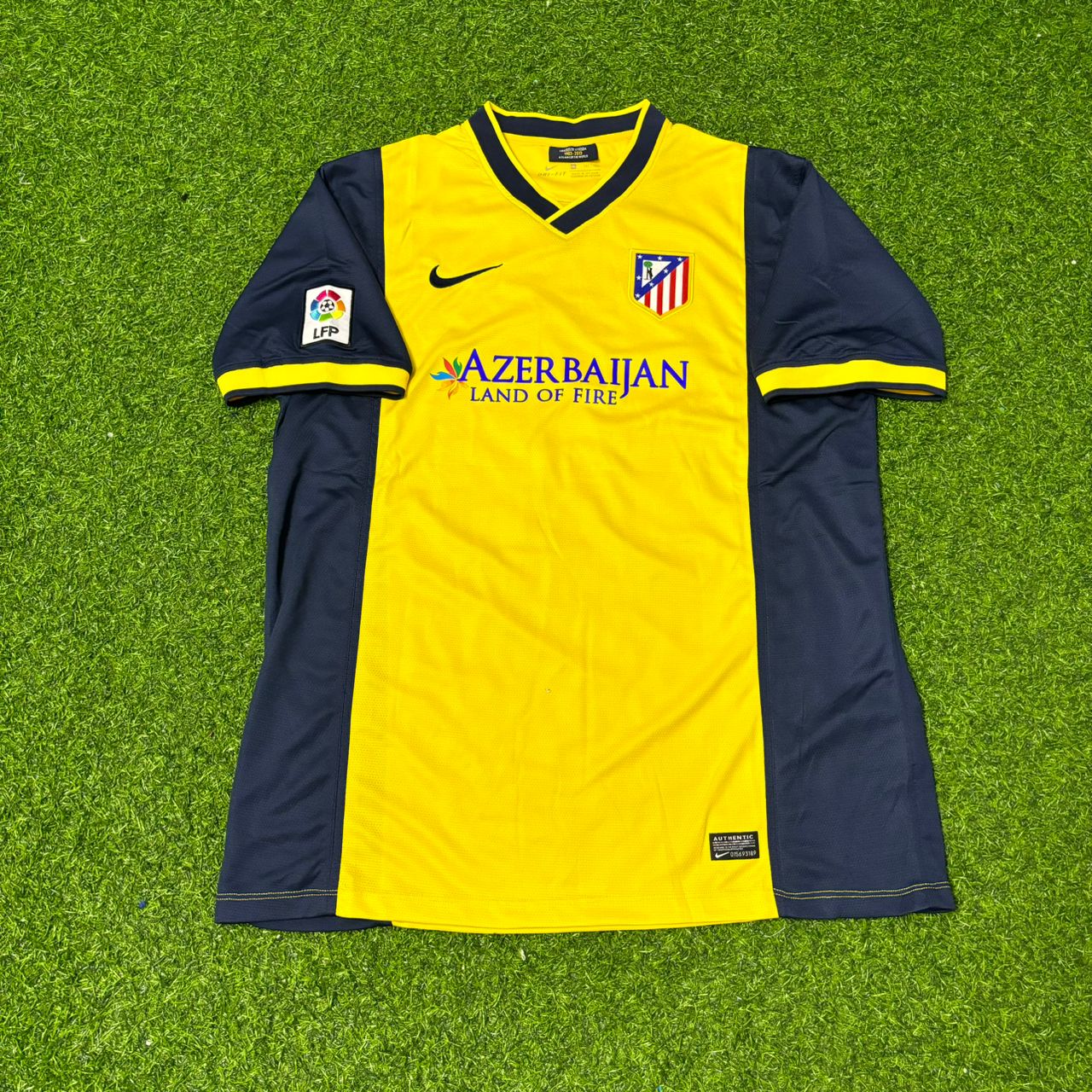 Gabi #14 Atlético Madrid 2013-2014 Away Yellow Football Jersey