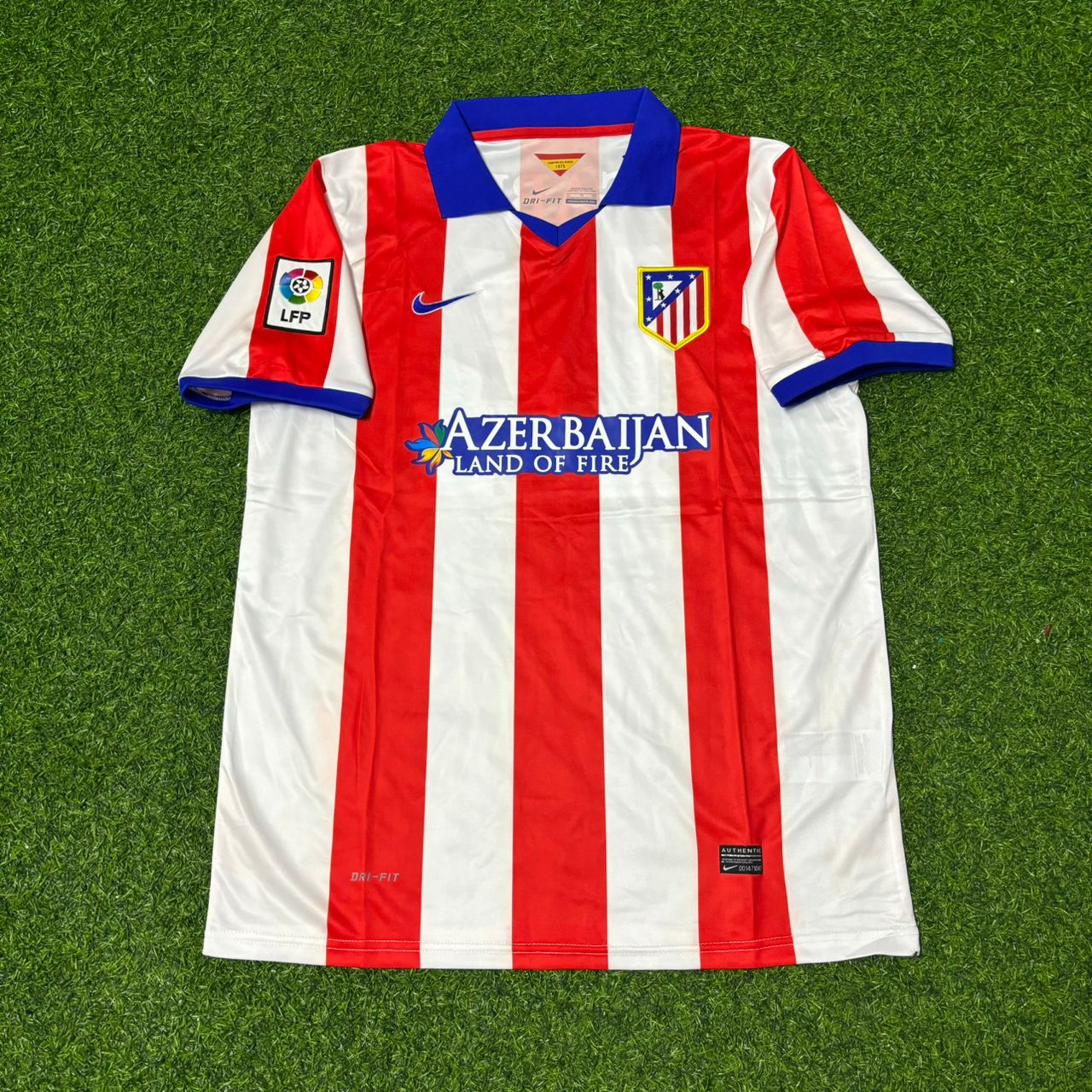 Gabi #14 Atlético Madrid 2014 Champions League Final Retro Football Jersey