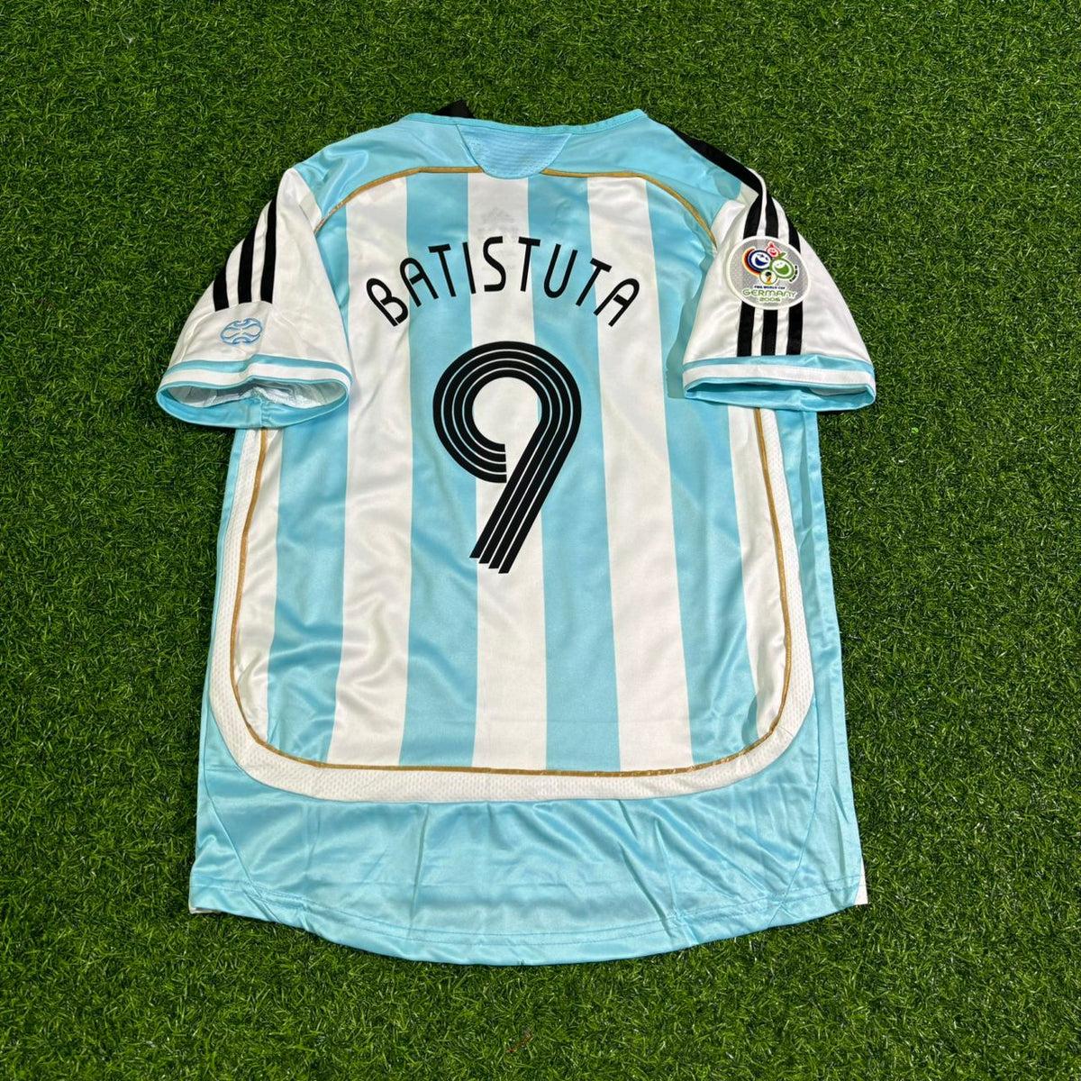 Gabriel Batistuta Argentina Retro Soccer Jersey Maillot Trikot Maglia