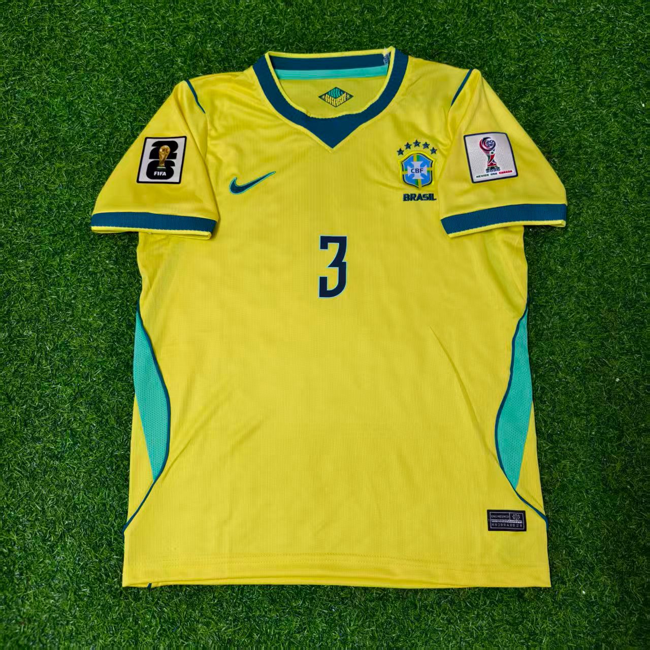 Gabriel Magalhães #3 Brazil 2026 World Cup Yellow Home Football Jersey