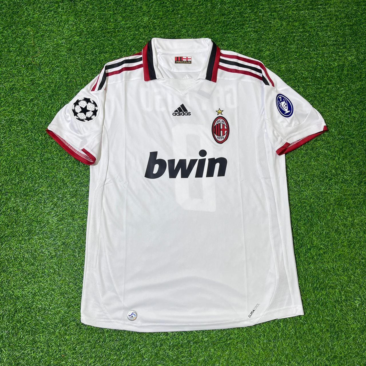 Gennaro Gattuso Milan 2009 2010 Season White Retro Jersey Trikot Maillot