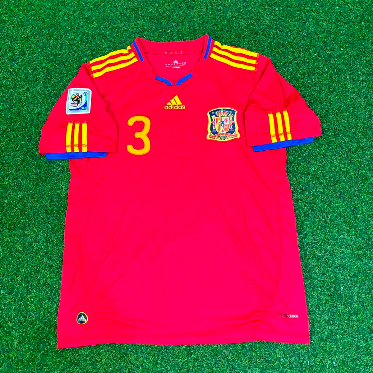 Gerard Pique 3 – Spain 2010 World Cup Retro Kit Jersey – | Trikot | Maillot Soccer Shirt