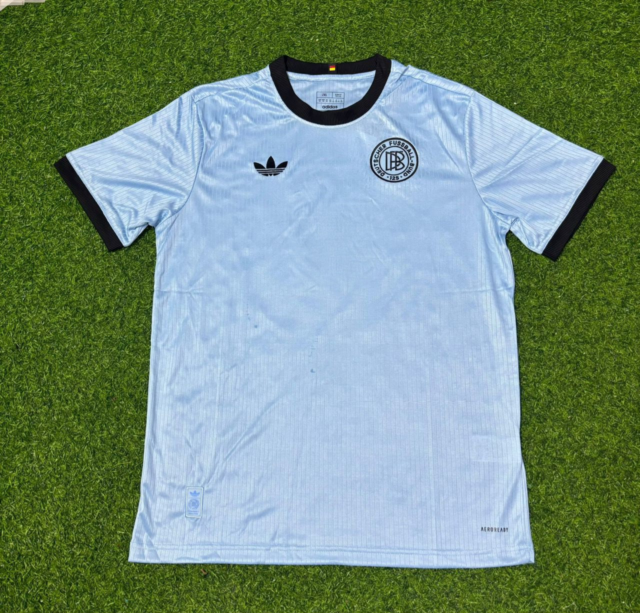 Aleksandar Pavlovic Germany 125th Year Special Clear Blue Retro Football Jersey