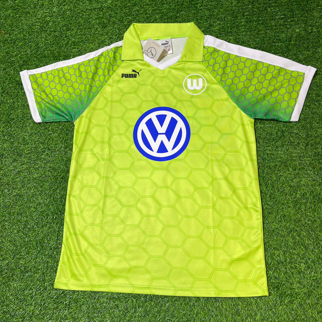 Grafite VfL Wolfsburg Grünes Retro Fußballtrikot