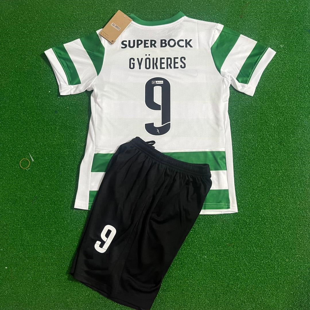 Viktor Gyökeres Sporting CP Lissabon Nieuw Seizoen Kindermaat Voetbalshirt