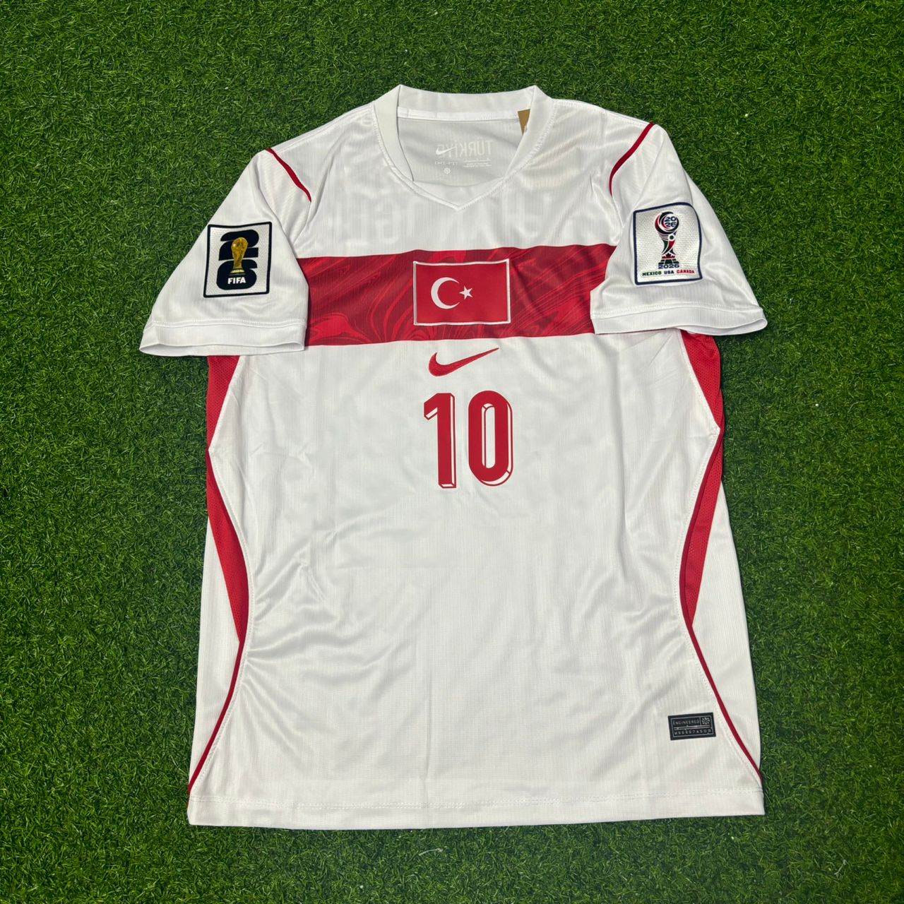 Hakan Çalhanoğlu #10 Turkey Türkiye 2026 World Cup Away White Football Jersey