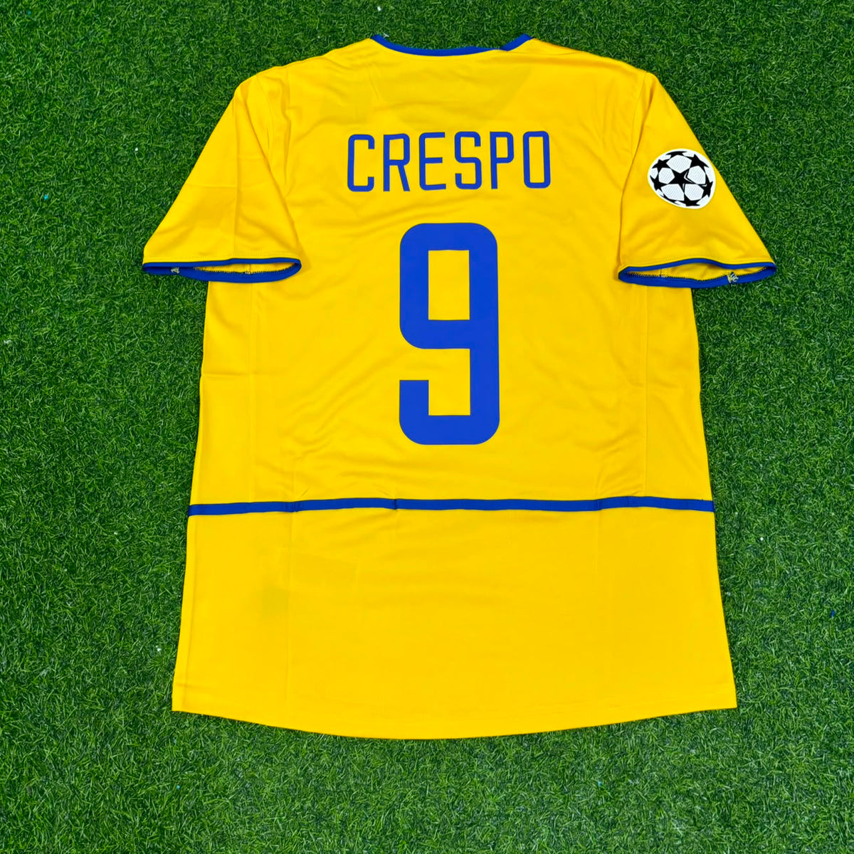 Hernan Crespo Inter Milan 2002-2003 Yellow Retro Football Jersey