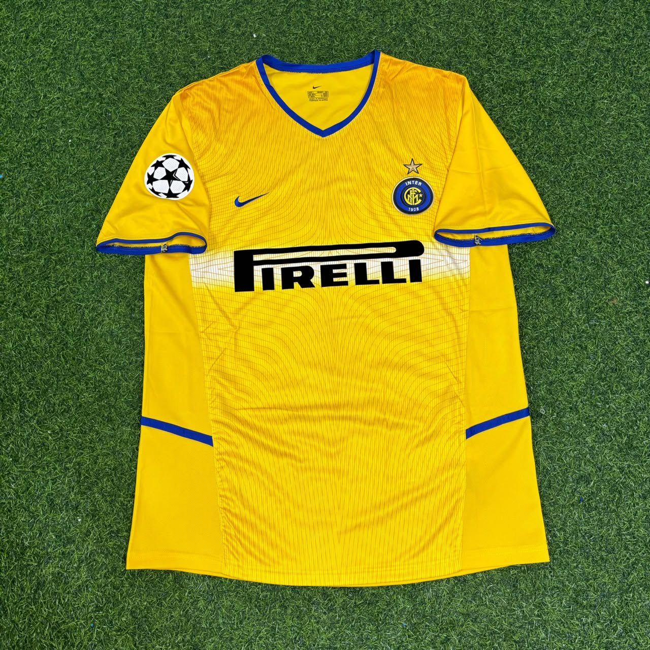 Hernan Crespo Inter Milan 2002-2003 Yellow Retro Football Jersey