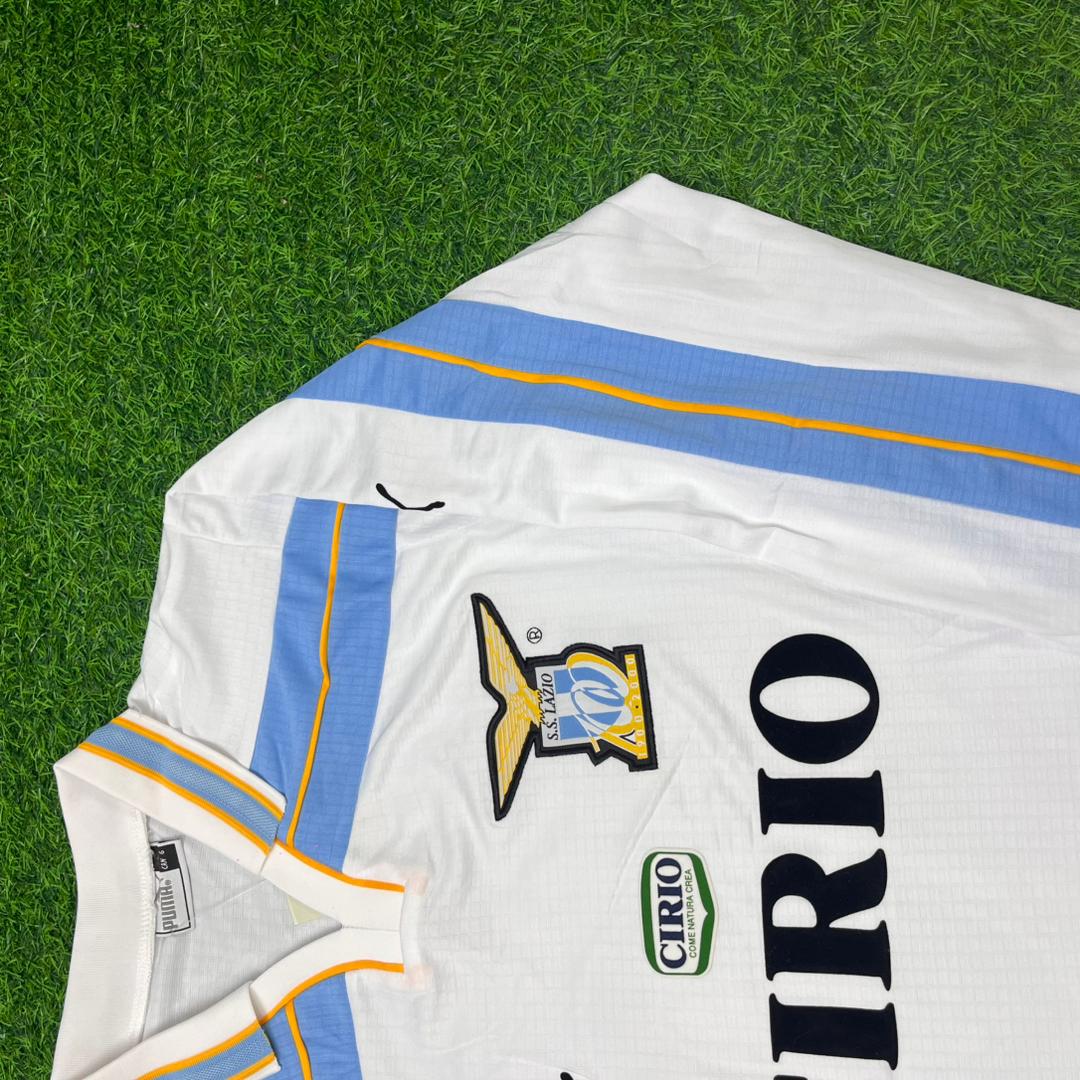Hernan Crespo Lazio 1999 2000 White Long Sleeve Retro Football Jersey Kit