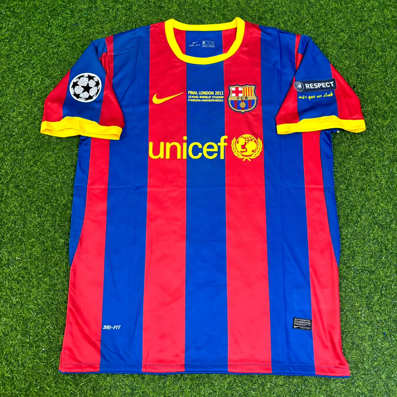 İbrahim Afellay 20- Barcelona 2011 London Final Jersey Trikot Maillot Soccer Shirt