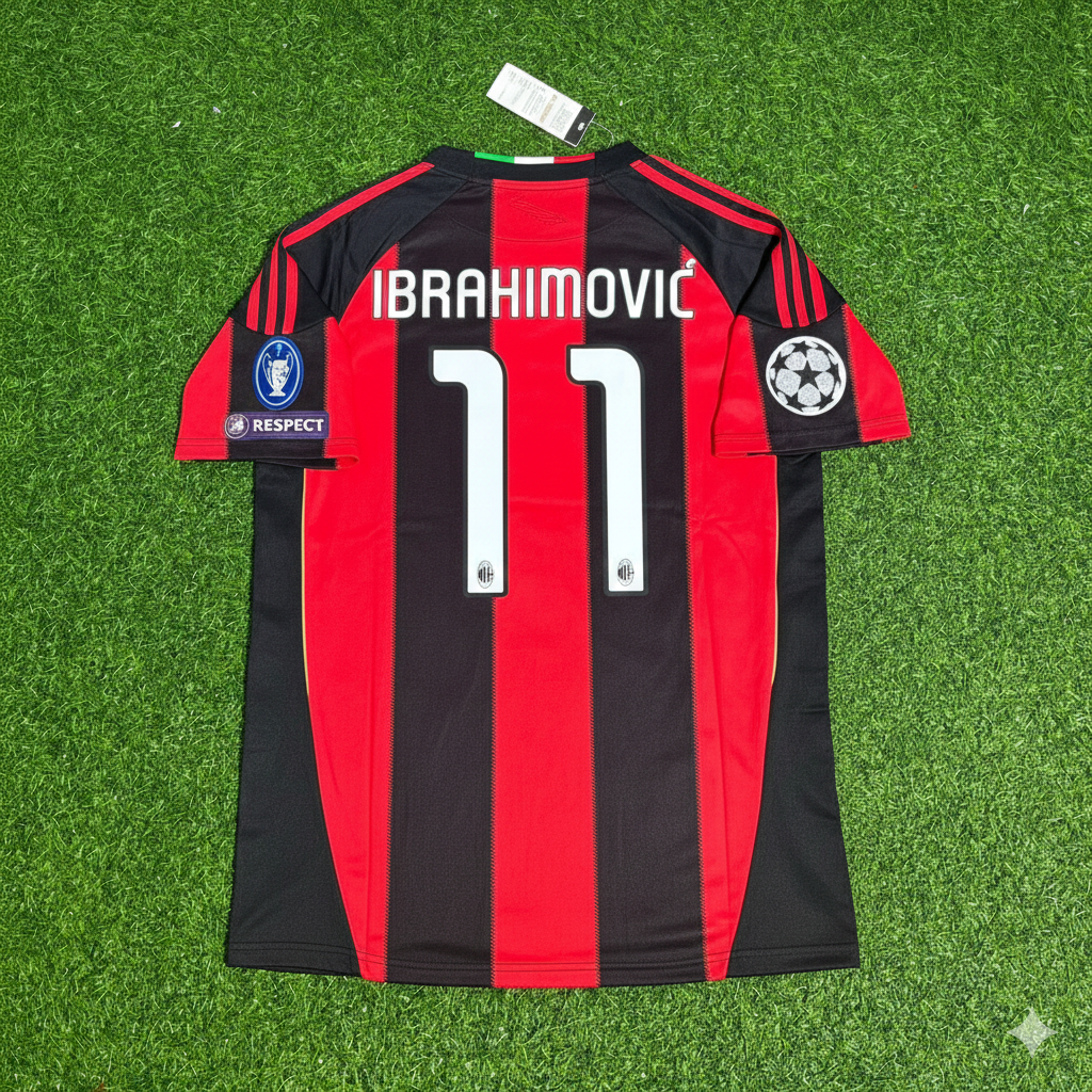 Zlatan Ibrahimovic 11 - Milan 2010/2011 Home Retro Jersey Trikot
