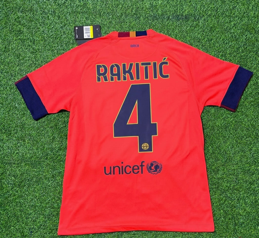 İvan Rakitic 4-Barcelona 2014 Kit Saison Retro Trikot Maillot Jersey