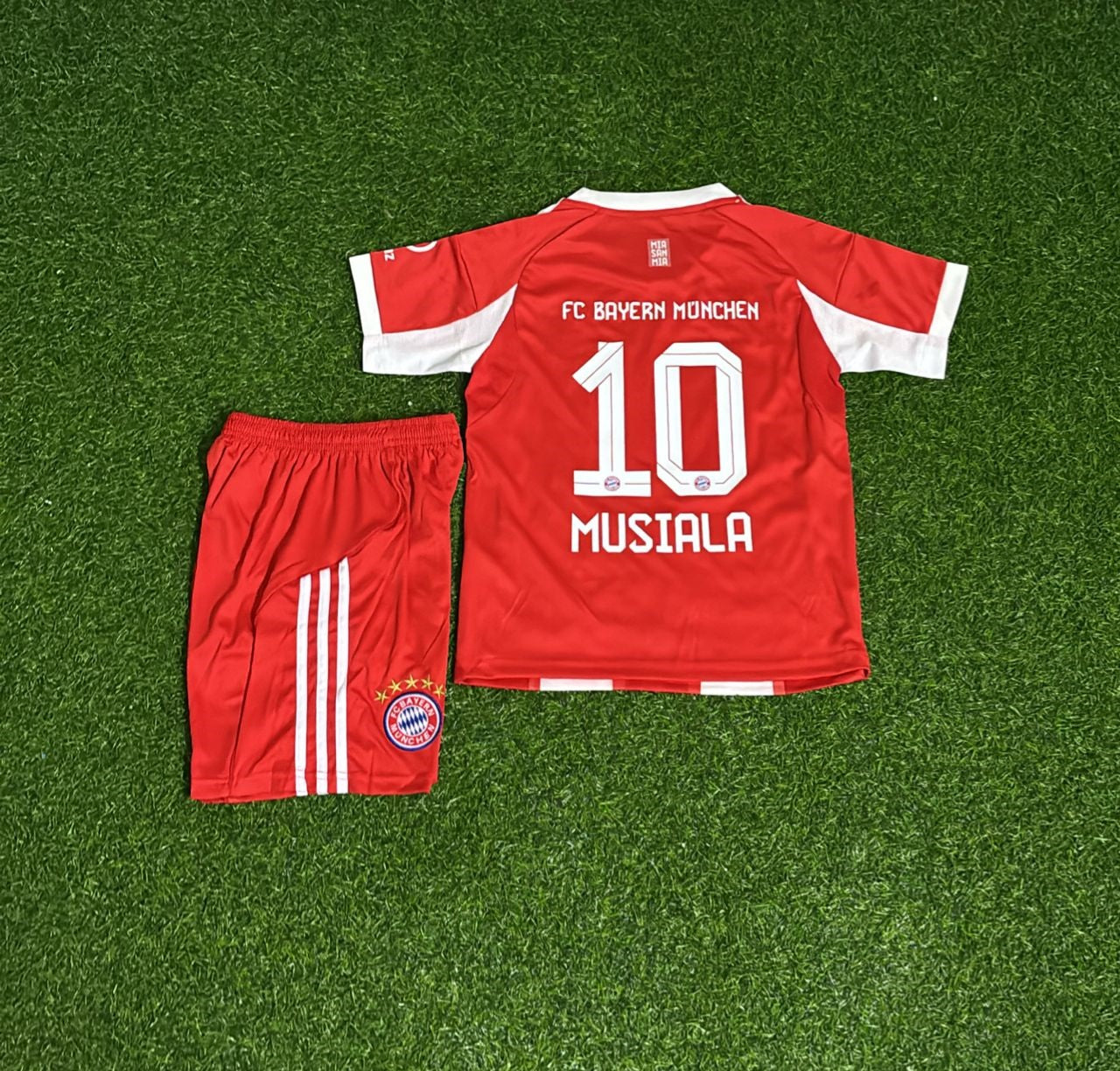 Jamal Musiala Bayern Munich 2025/26 Home Kids New Season Football Jersey Kit