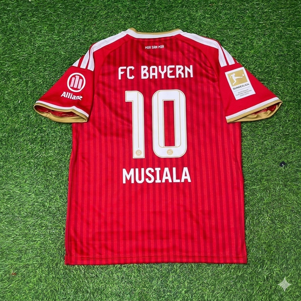 Jamal Musiala #10 Bayern Munich 2027 Bundesliga Championship Patch Football Jersey
