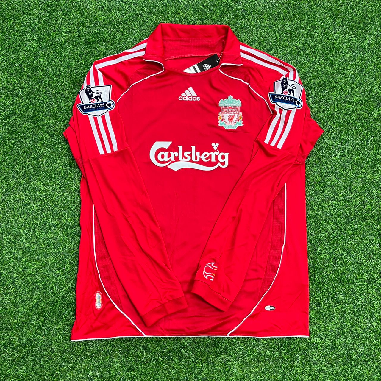 John Arne Riise Liverpool 2007-2008 Red Retro Kit Jersey Trikot Maillot Soccer Shirt