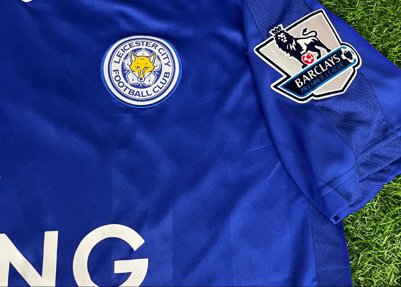 Jamie Vardy 9 - Leicester City 2015/16 Premier League Retro Kit Jersey Maillot Trikot Soccer Shirt