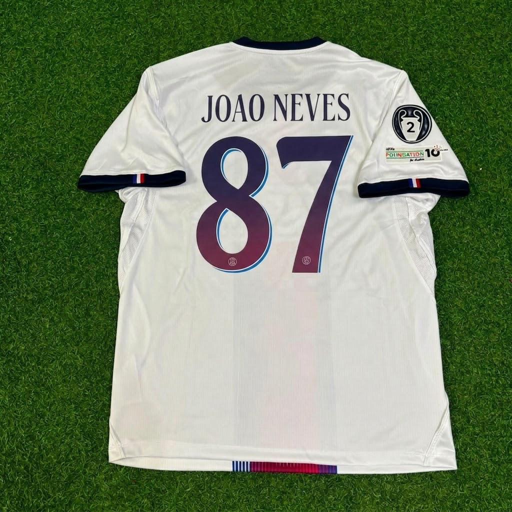 Joao Neves White Jersey Maillot Trikot Soccer Shirt