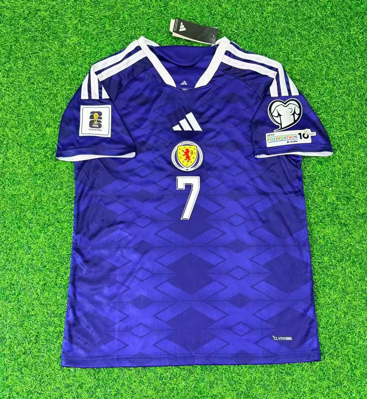 John McGinn Scotland 2026 World Cup Football Jersey Kit