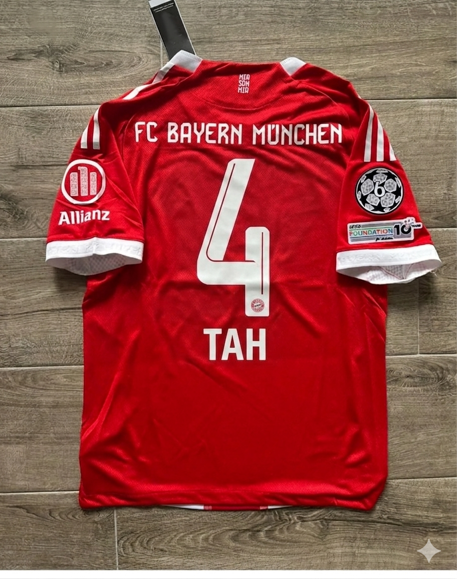 Jonathan Tah #4 Bayern Munich Home New Season Football Jersey Kit