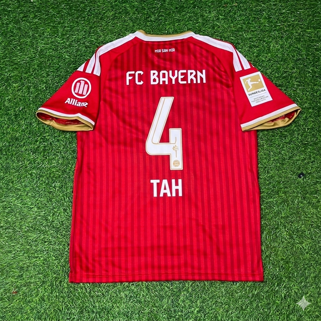 Jonathan Tah #4 Bayern Munich 2027 Bundesliga Championship Patch Football Jersey
