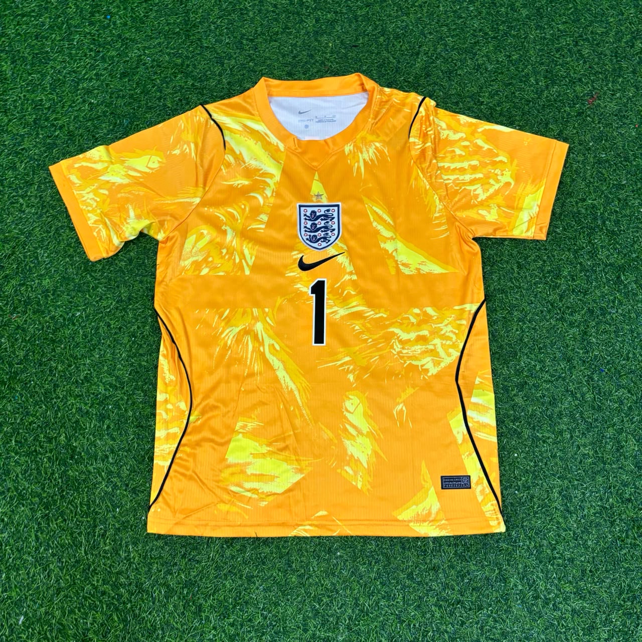 Jordan Pickford England Goalkeeper 2026 World Cup Yellow Football Jersey